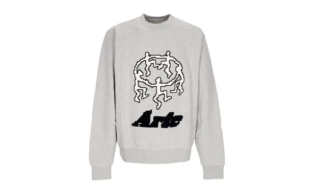 Men's Lightweight Crewneck Sweatshirt Pixel Dancer Texture Emb Crewneck Grey
