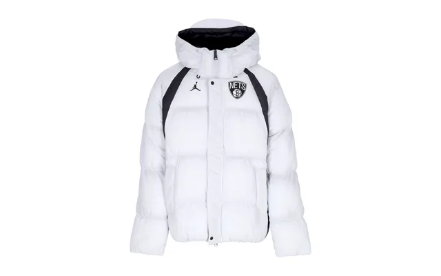 Men's Nba Courtside Statement Fill Jacket Bronet Pure Platinum Black