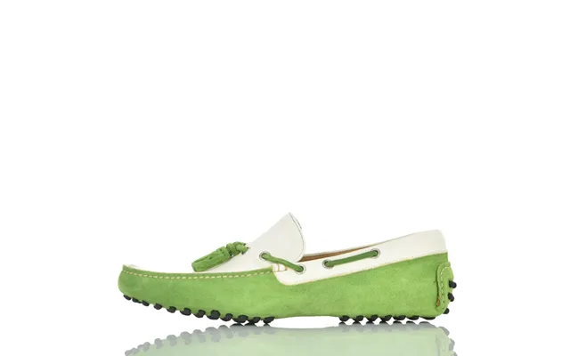 Sutor Mantellassi Green And White Moccasin Men Mod.sm679w0