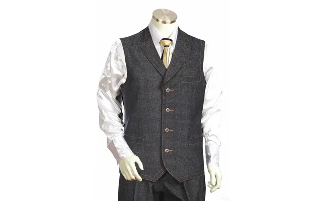Canto Men's Detailed Pic Stitching 2 Piece Denim Vest Set product image