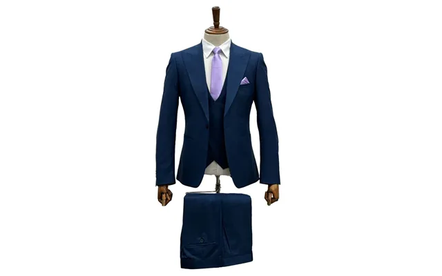 Giovanni Testi Suits With Double Breasted Vest - 3 Pieces Peak Lapel In Navy