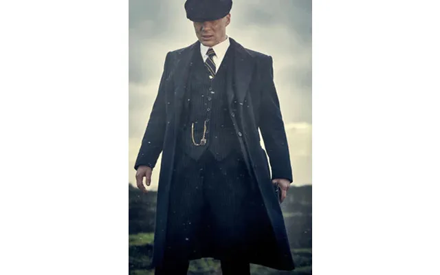 Mens Peaky Blinders Costume Peaky Blinder Outfit - Include Peaky Blinder Actor Cap Thomas Shelby Black Herringbone Long 