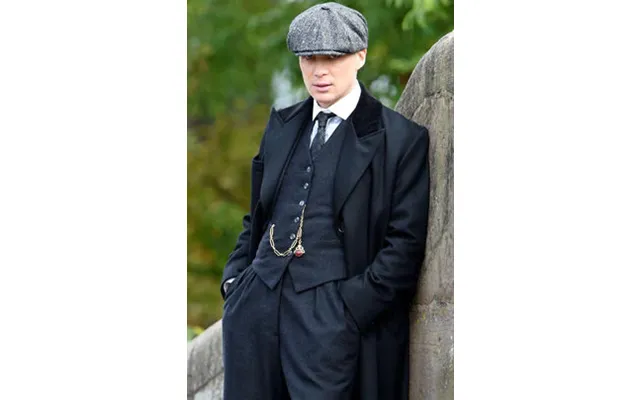 Mens Peaky Blinders Costume Peaky Blinder Outfit - Include Peaky Blinder Actor Cap Thomas Shelby Black Herringbone Wool 