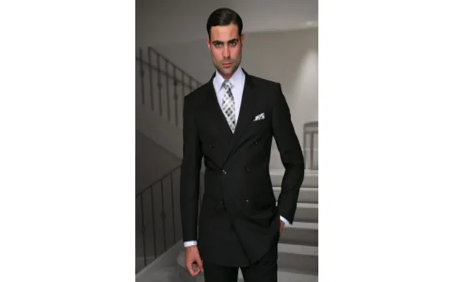 Pacelli By Zacchi Men's 2-piece Double Breasted Suit - Solid Colors