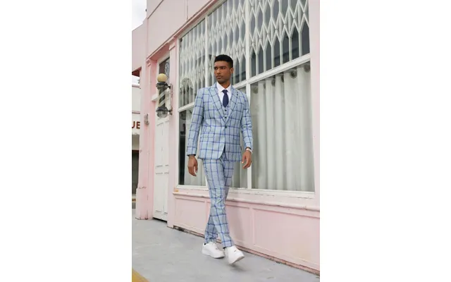 Stacy Adams Men's 3-piece Hybrid Plaid Suit