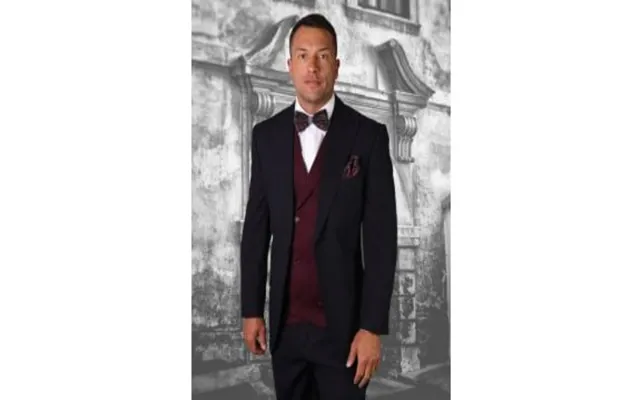 Statement Men's 100% Wool Suit Diamond Tone On Tone Pattern