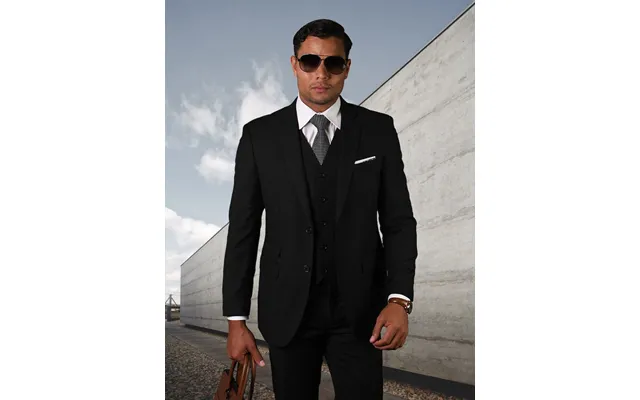 Tailored Fit Men's 3 Piece 100% Wool Suit Statement Collection product image