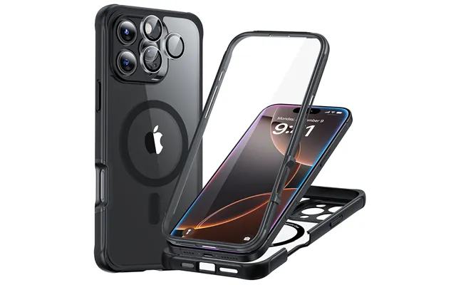 Iphone 16 Pro Max Armor Tough Case Halolock Clear Black product image