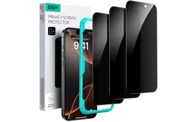 Iphone 16 Pro Max Tempered-glass Privacy Screen Protector 3 Pack With Alignment Frame product image