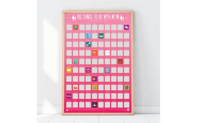 100 Things To Do Scratch Poster - With Mom product image