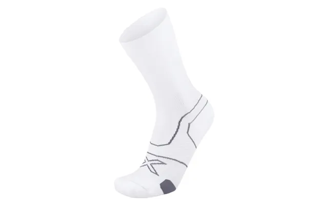 2xu Vectr Cushion Crew Socks - White Grey