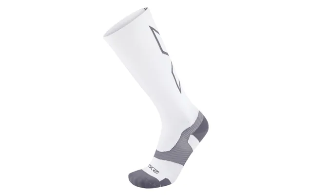 2xu Vectr Light Cushion Full Length Socks - White Grey