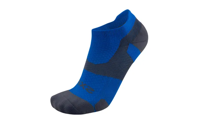 2xu Vectr Light Cushion No Show Socks - Vibrant Blue Grey