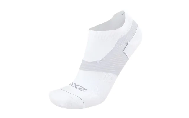2xu Vectr Ultralight No Show Socks - White Grey