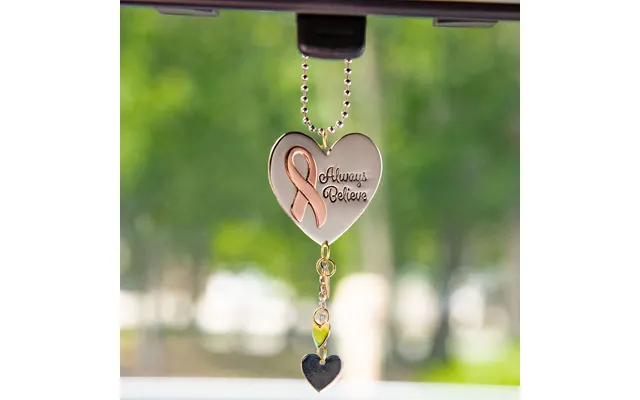 Always Believe Pink Ribbon Car Charm