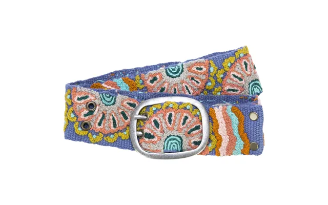 Andean Flower Embroidered Belt - S