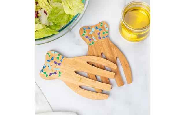 Bamboo Bear Claw Salad Serving Set - Dragonfly Vines