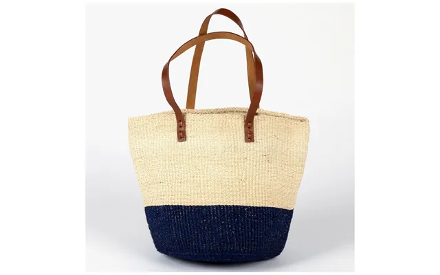 Bamboula Sisal Colorblock Tote - Navy