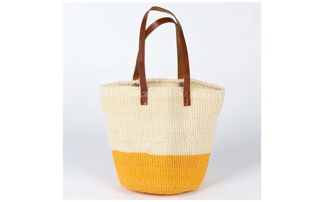 Bamboula Sisal Colorblock Tote - Yellow