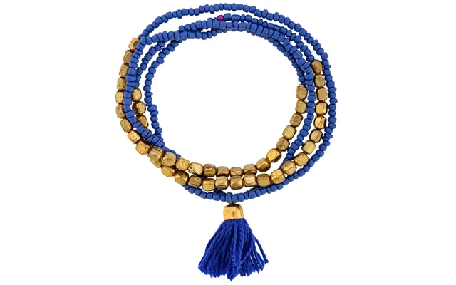 Beaded Indian Tassel Jewelry - Navy