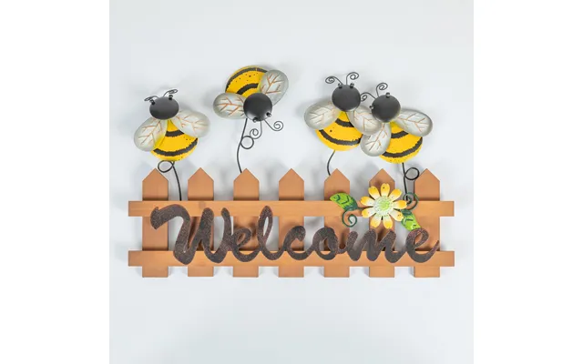 Bee Happy Garden Fence Wall Decor