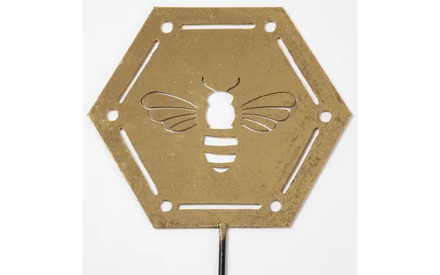 Bees & Honeycomb Gold Laser Cut Garden Stake - Bee