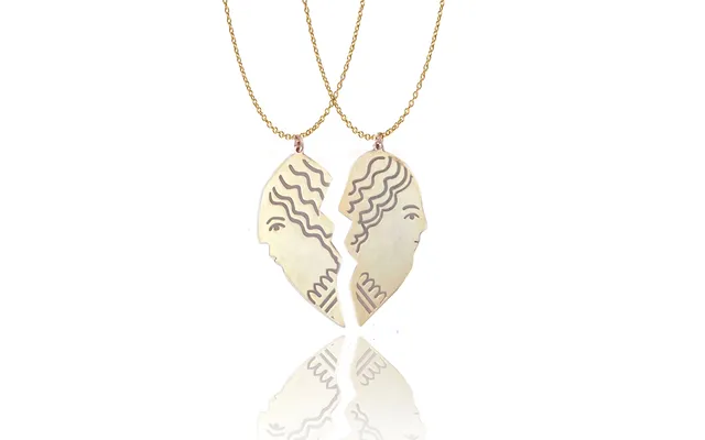 Bff Face Necklaces- 18k Gold-plated - Os