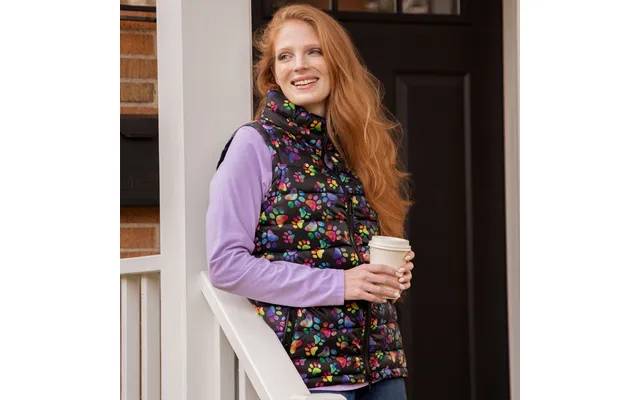 Bold & Bright Paws Quilted Nylon Vest - 3x