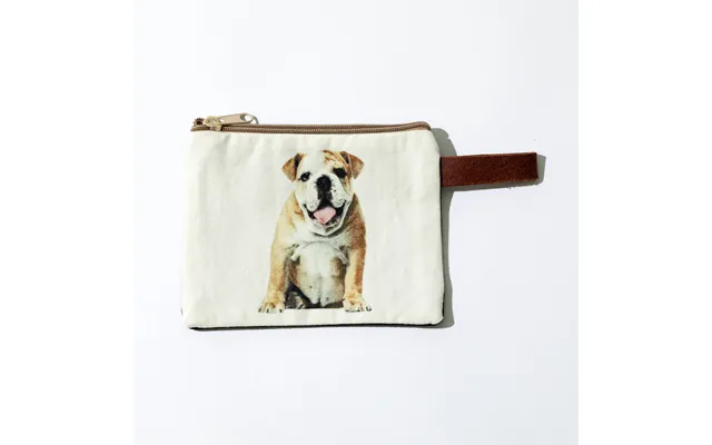 Canvas Dog Breed Makeup Bag - Bulldog