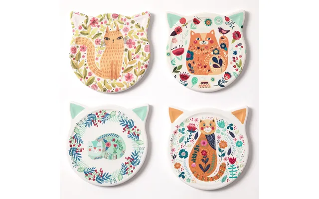 Cat Beauty Water Absorbent Coasters - Set Of 4
