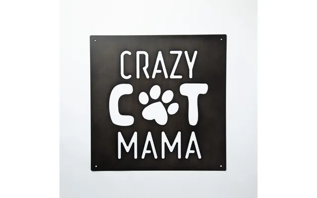 Cat Lover Outdoor Wall Decor Sign - Crazy Cat Mama