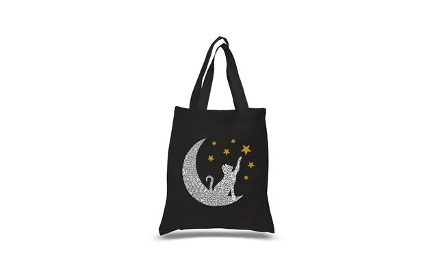 Cat Moon - Small Word Art Tote Bag