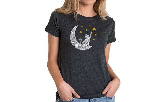 Cat Moon - Women's Premium Blend Word Art T-shirt