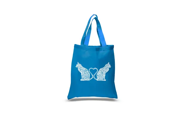 Cat Tail Hearts - Small Word Art Tote Bag
