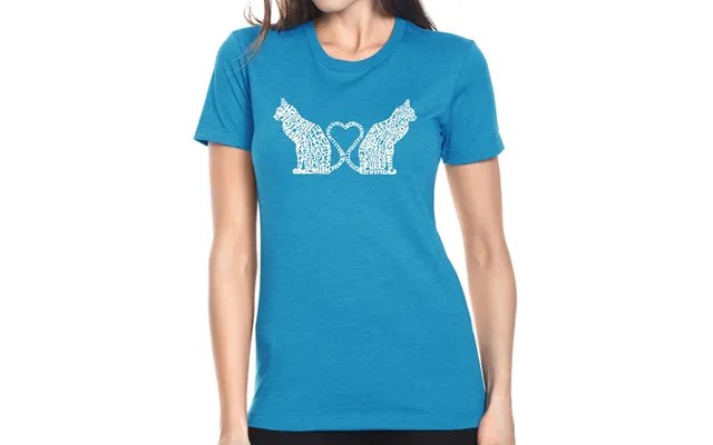 Cat Tail Hearts - Women's Premium Blend Word Art T-shirt