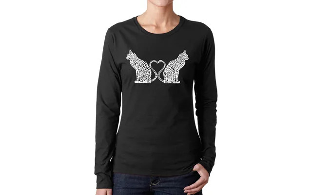 Cat Tail Hearts - Women's Word Art Long Sleeve T-shirt