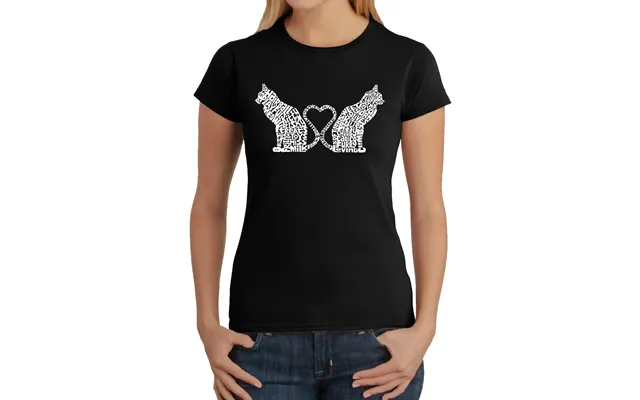 Cat Tail Hearts - Women's Word Art T-shirt