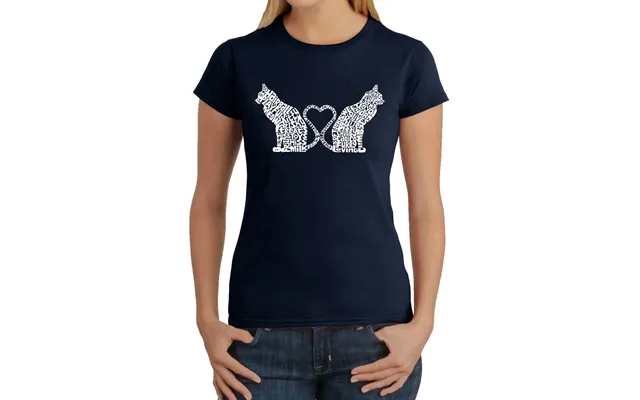Cat Tail Hearts - Women's Word Art T-shirt
