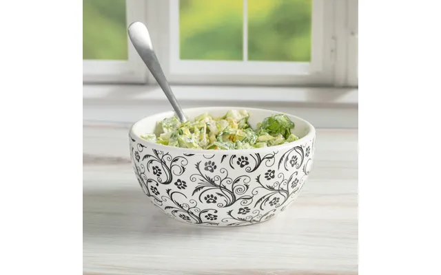 Ceramic Paw Lover Soup Or Salad Bowl - Set Of 4