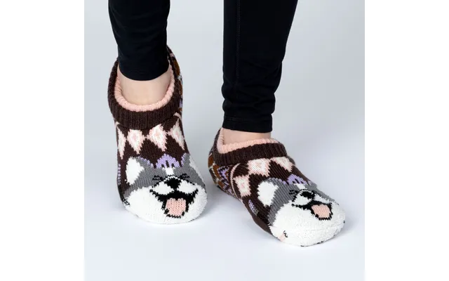 Charming Critter Cuffed Slipper Socks - Corgi