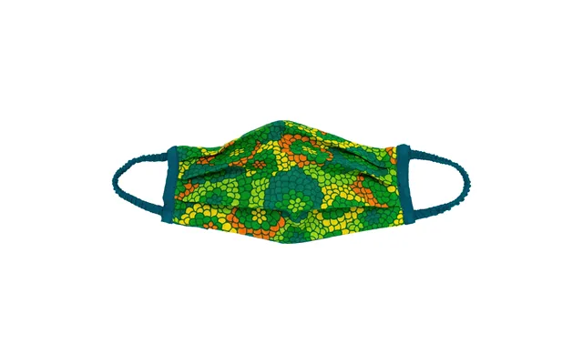 Children's Pleated Face Mask & Carrying Bag - Green