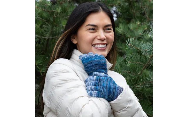 Colorful Alpaca Gloves - Blue
