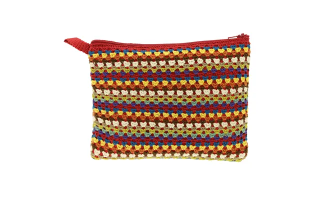 Crochet Stripe Cosmetic Bag