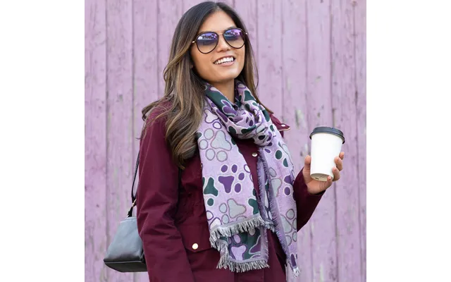 Dancing Paws Jamawar Scarf - Purple
