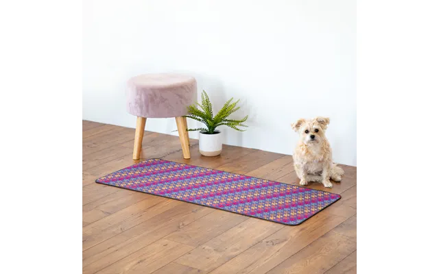 Diagonal Paws Floor Runner - Pastel Paws