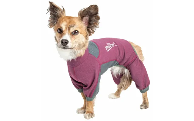 Dog Helios Rufflex Dog Warmup Track Suit - Pink & Gray