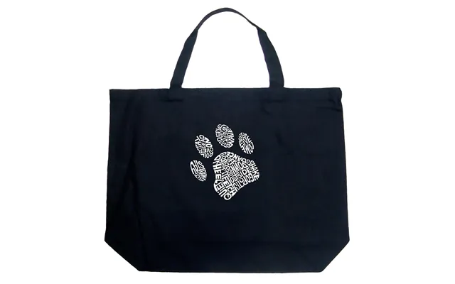 Dog Paw - Large Word Art Tote Bag