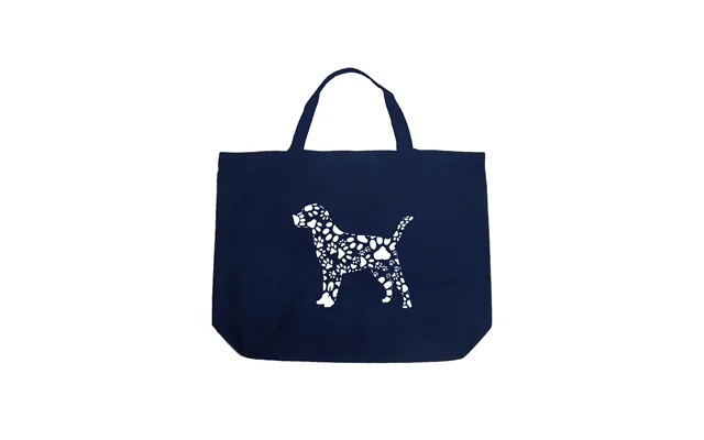 Dog Paw Prints - Large Word Art Tote Bag