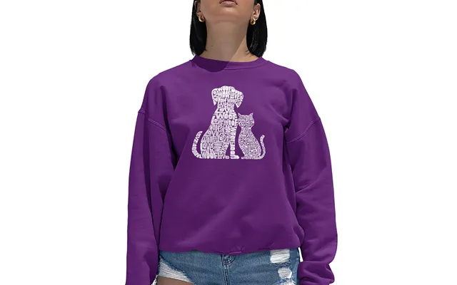 Dogs And Cats - Women's Word Art Crewneck Sweatshirt