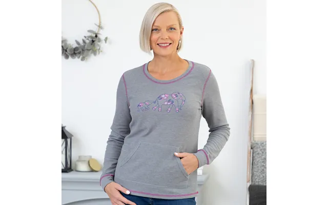 Elephant Contrast Stitch Thermal Top - M
